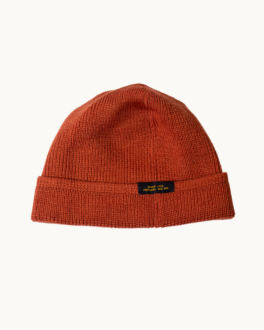 Wool Knit Watch Cap - Burnt Orange by Dehen 1920