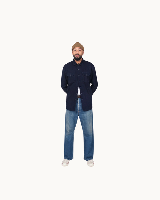 Crissman Overshirt - Indigo Sashiko by Dehen 1920