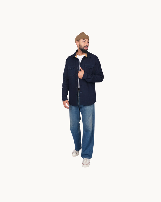 Crissman Overshirt - Indigo Sashiko by Dehen 1920