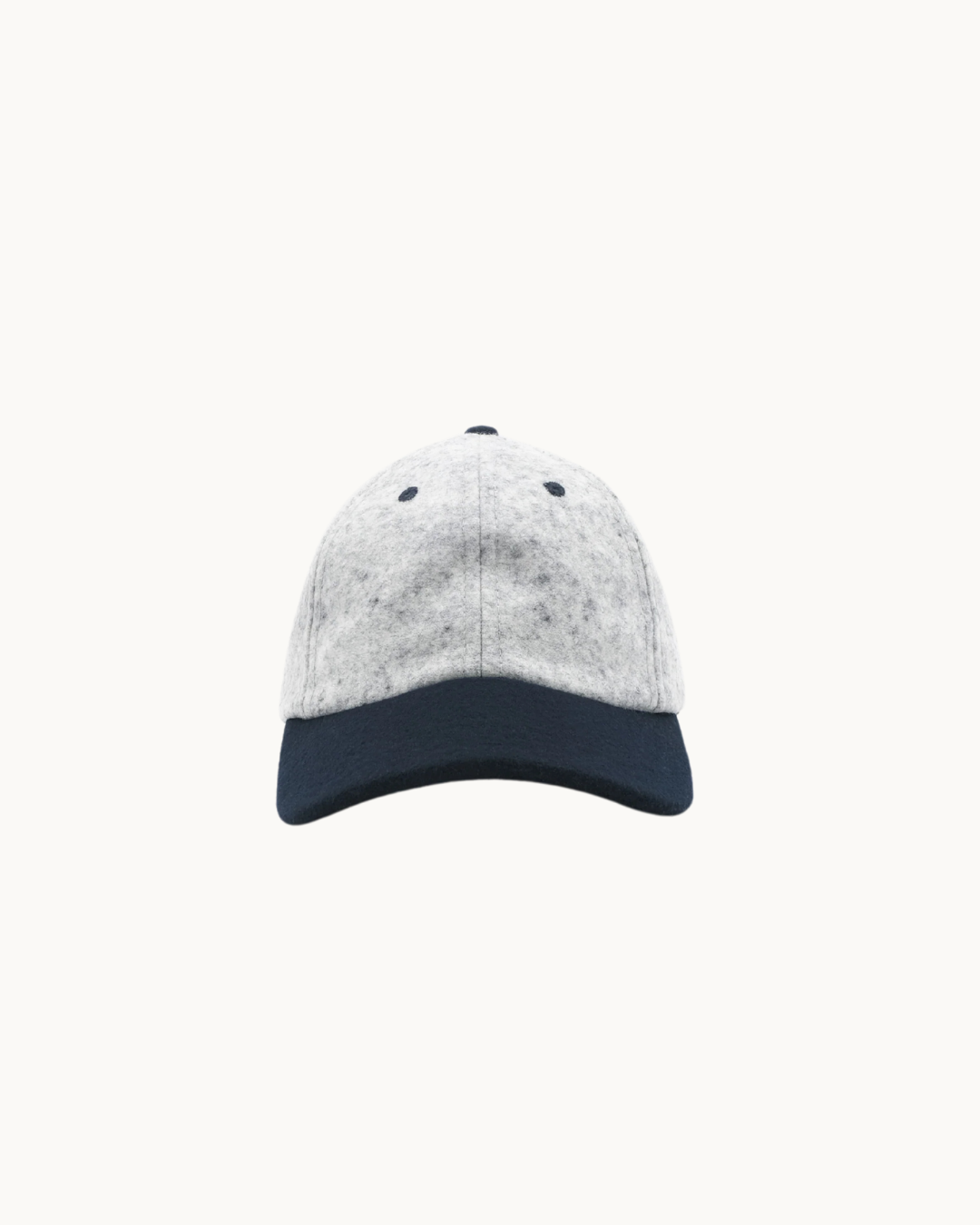 2-Tone Baseball Hat - Natural & Navy Heather Melton/Navy Melton by Dehen 1920