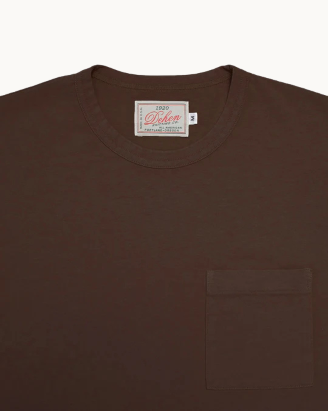 Single Pocket Tee - Brown by Dehen 1920