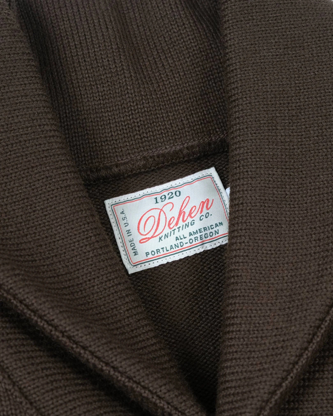 Shawl Sweater Coat 2.0 - Brown/Field Tan by Dehen 1920