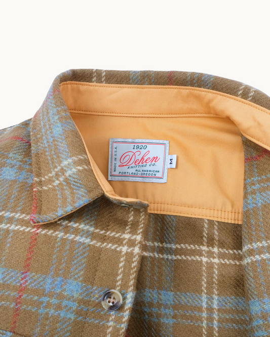 Crissman Overshirt - Tan Chisolm Plaid by Dehen 1920