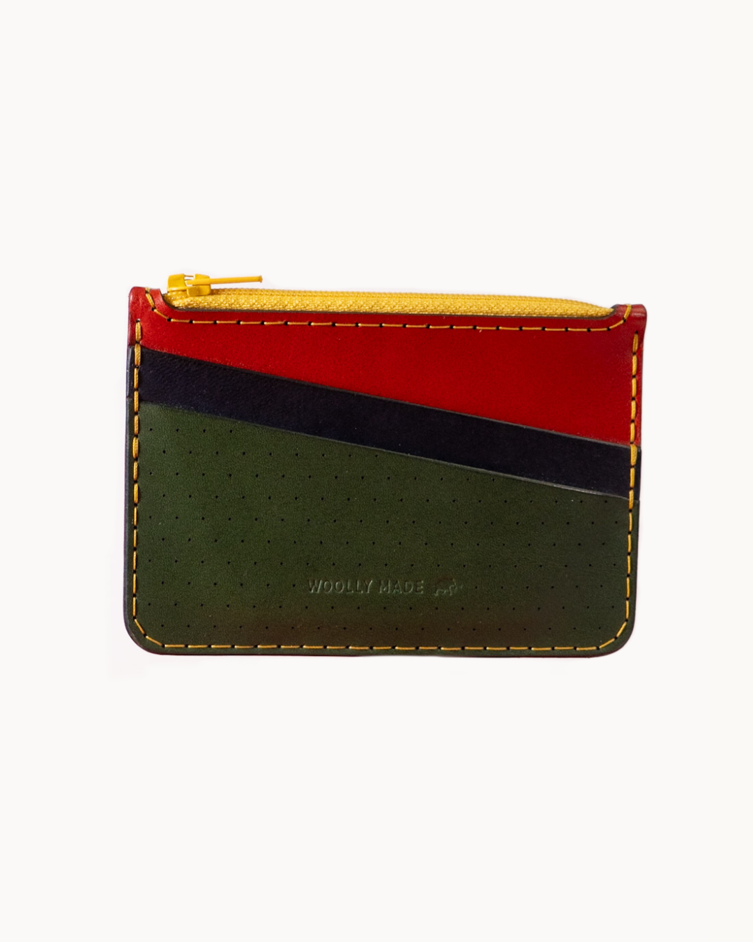 Green/Navy/Red Zip Wallet by Woolly