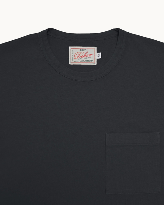 Single Pocket Tee - Black by Dehen 1920