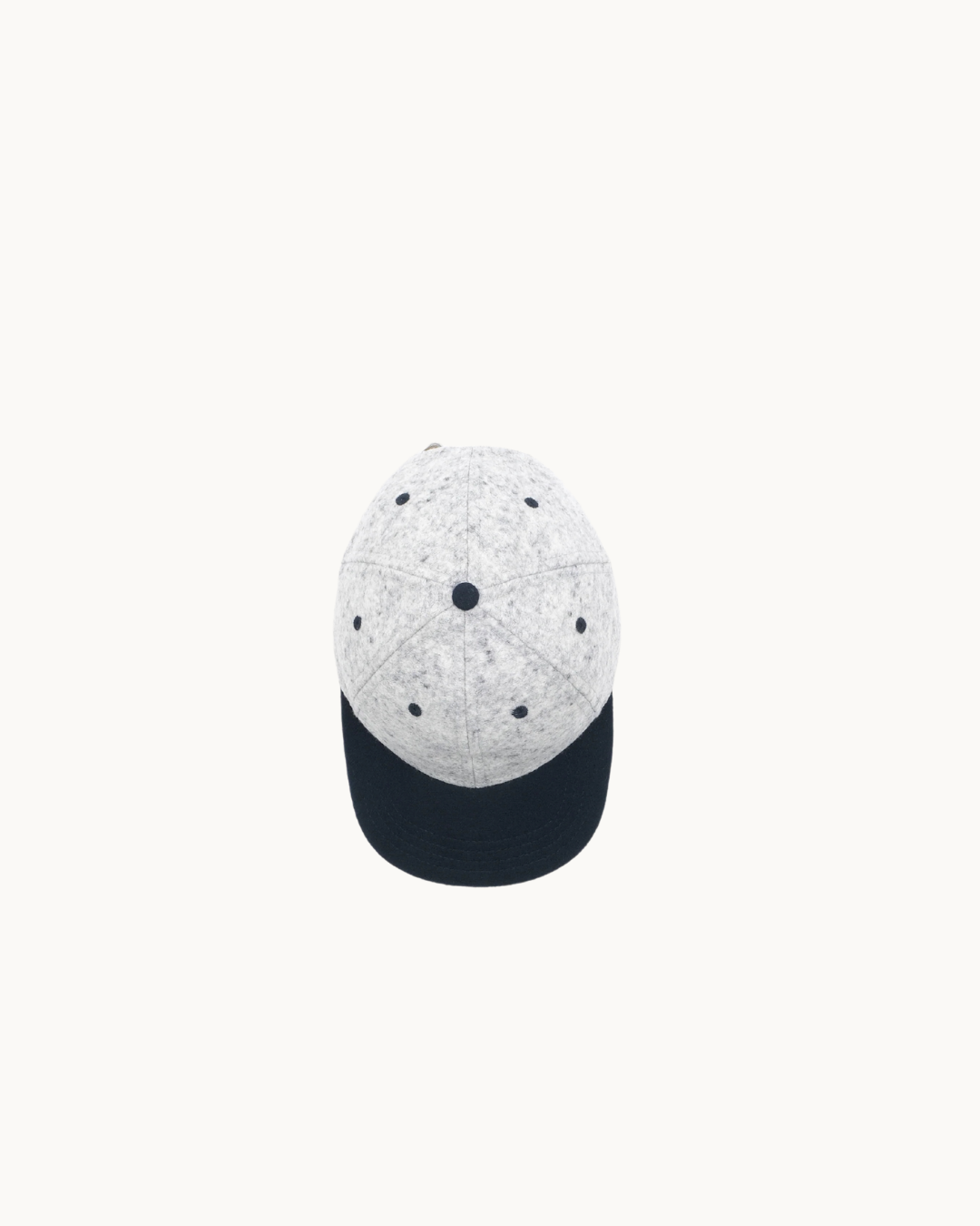 2-Tone Baseball Hat - Natural & Navy Heather Melton/Navy Melton by Dehen 1920