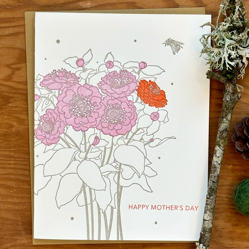 Zinnias Mother's Day Card by Lark Press