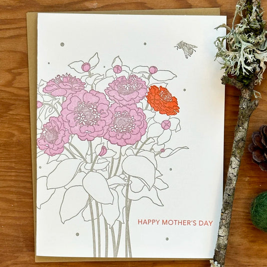 Zinnias Mother's Day Card by Lark Press