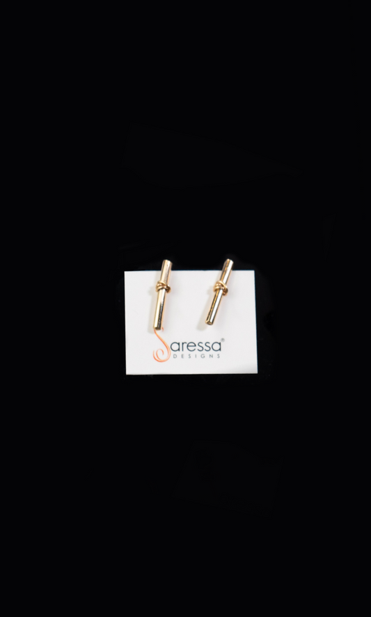 Bar Studs 14k GF by Saressa Designs