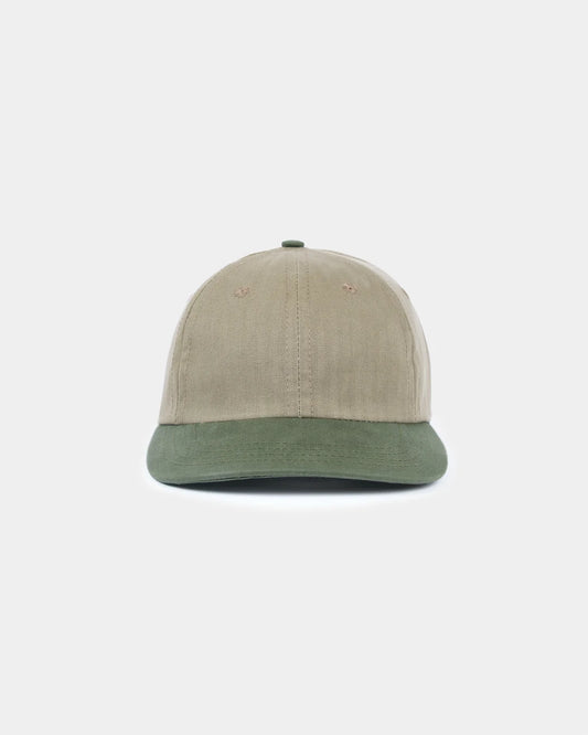 Waxed Baseball Hat - 2-Tone Sage & Spruce by Dehen 1920