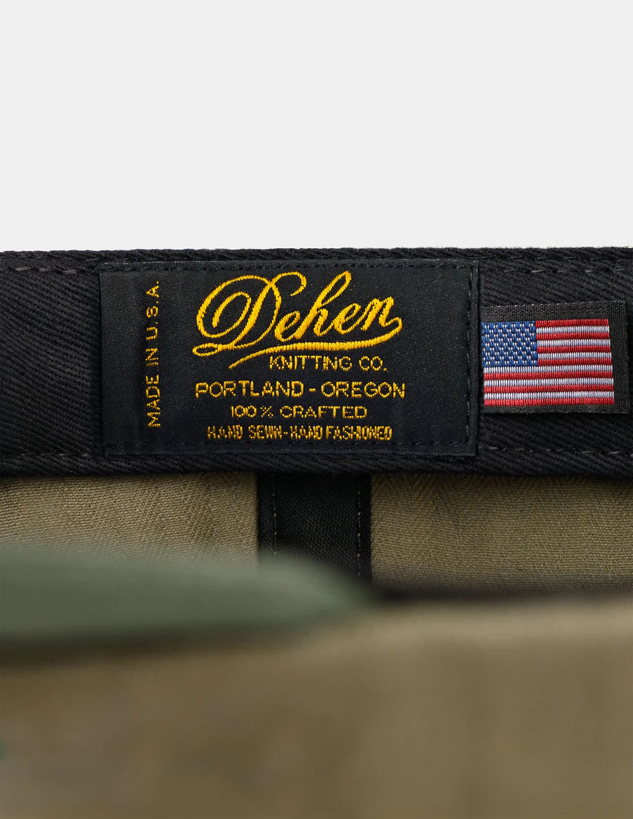 Waxed Baseball Hat - 2-Tone Sage & Spruce by Dehen 1920