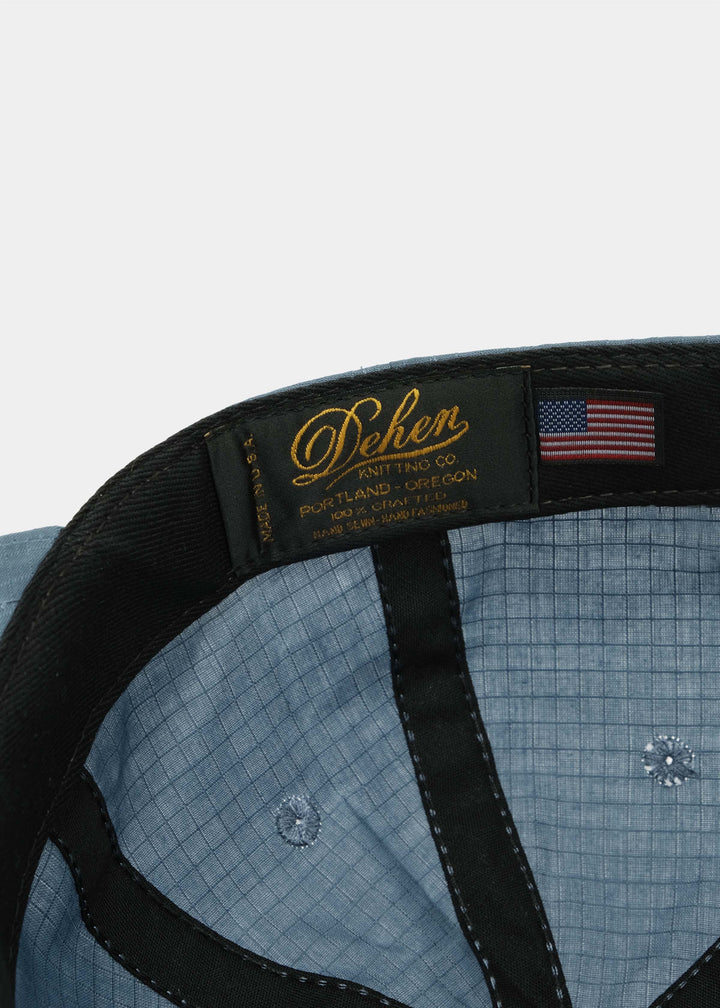 Baseball Cap - Faded Blue Dry Waxed Rip Stop by Dehen 1920