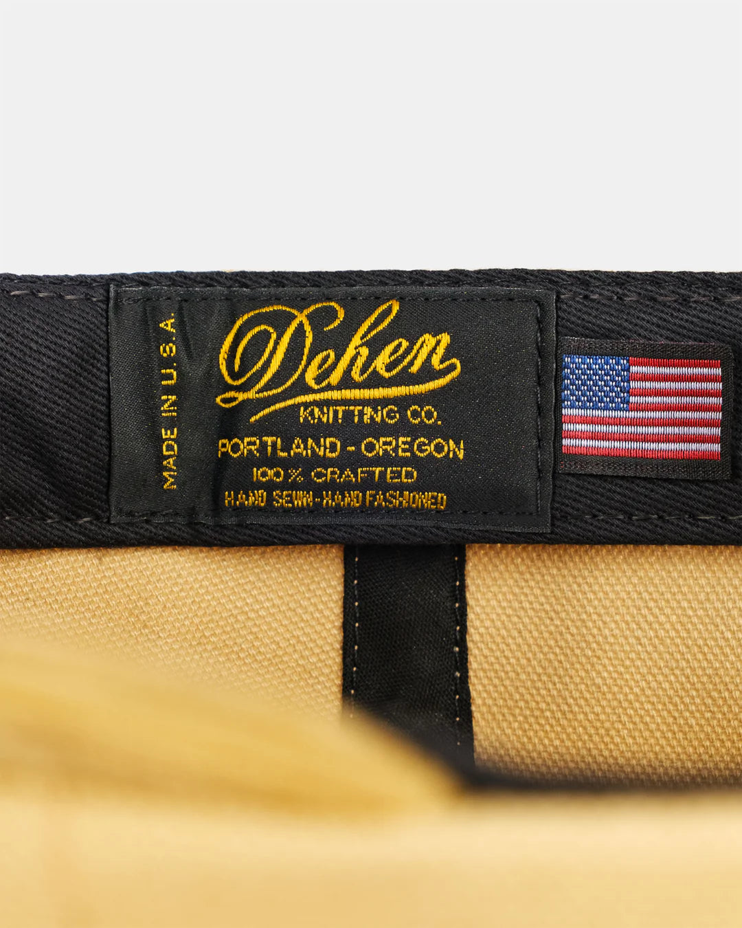 2-Tone Baseball Hat -  Faded Tan Canvas & Fawn Corduroy by Dehen 1920