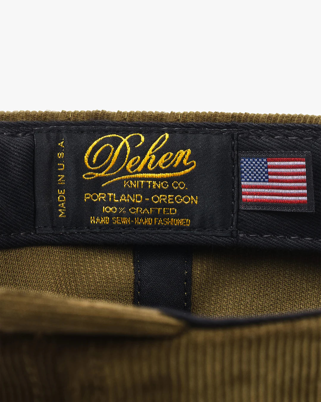 Baseball Hat - Olive Drab Corduroy by Dehen 1920
