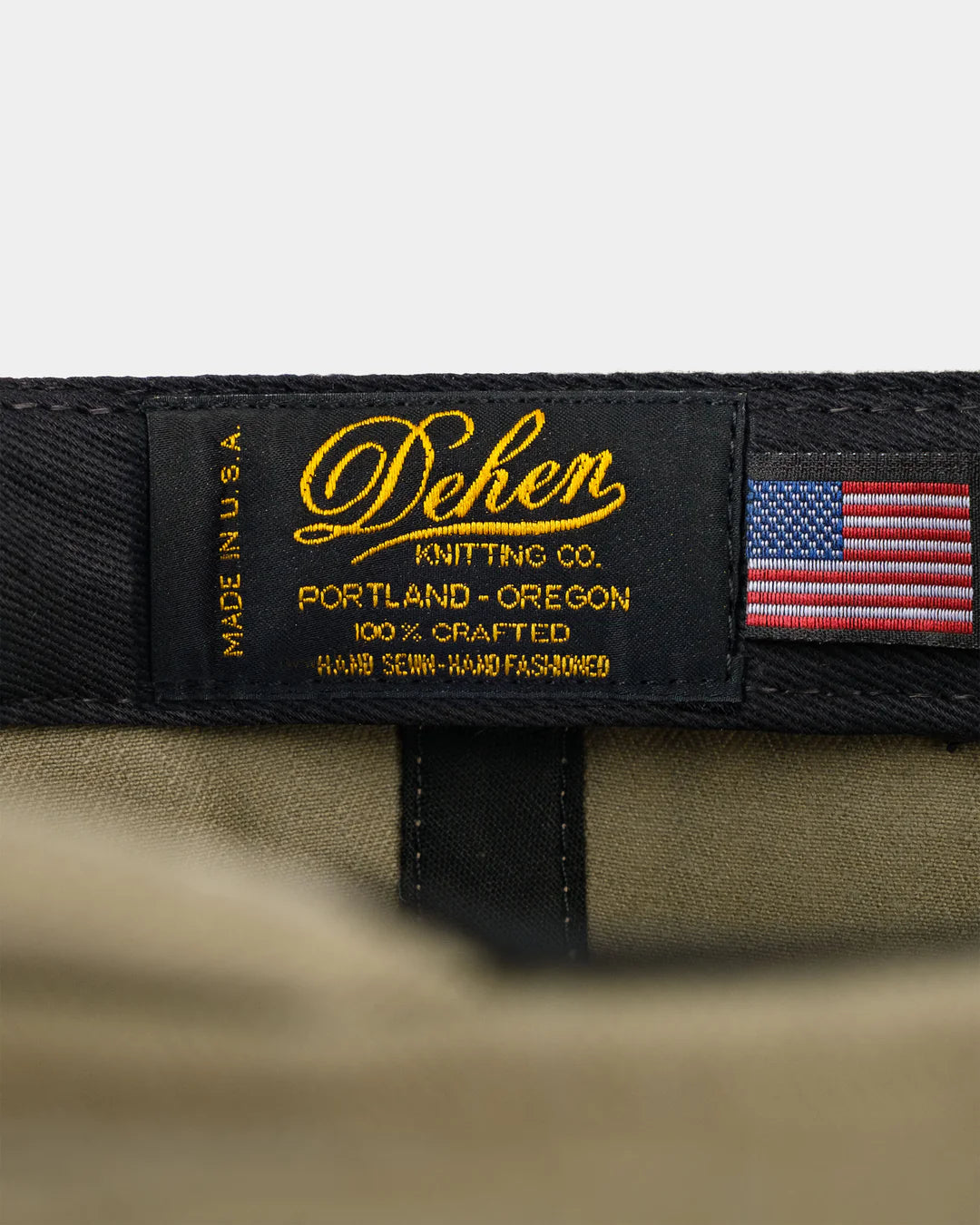 Waxed Baseball Hat - Sage Dry Waxed Cotton by Dehen 1920