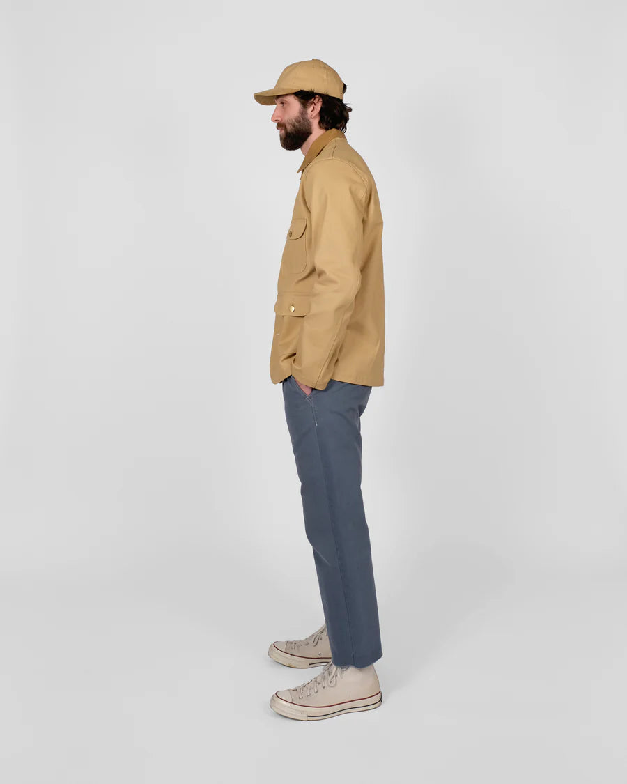 Chore Coat 2.0 Faded Tan Canvas/Fawn Corduroy by Dehen 1920