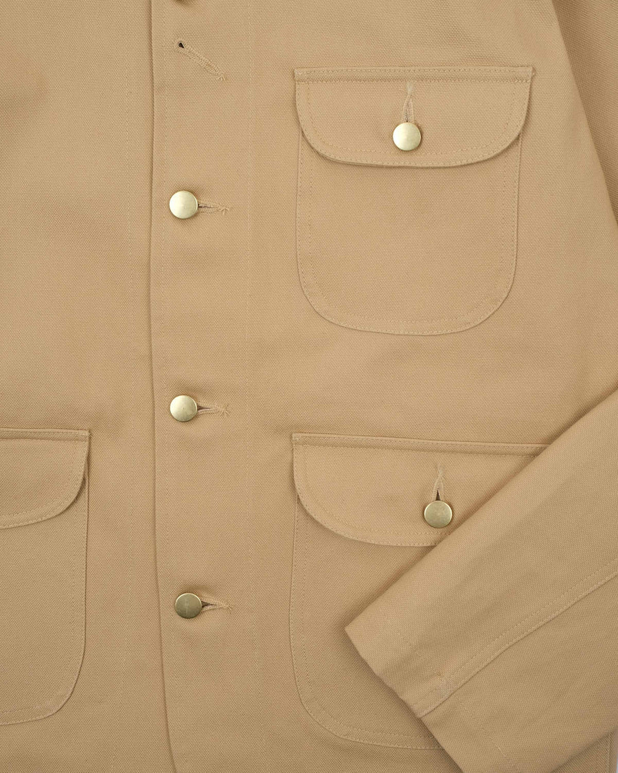 Chore Coat 2.0 Faded Tan Canvas/Fawn Corduroy by Dehen 1920