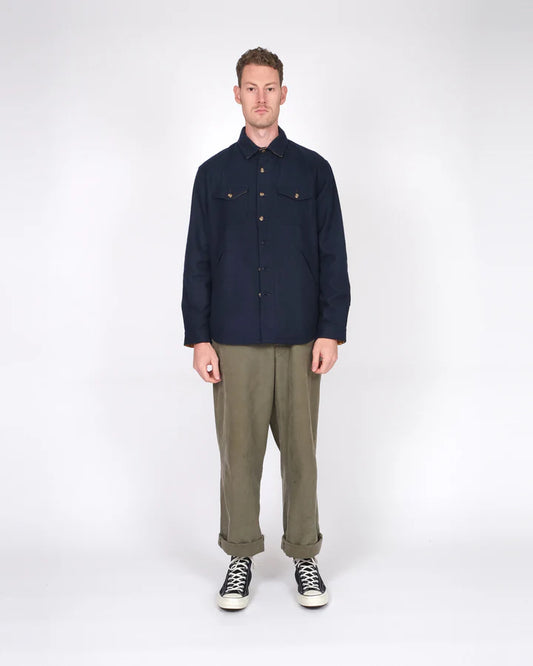 Crissman Overshirt - Dark Navy by Dehen 1920