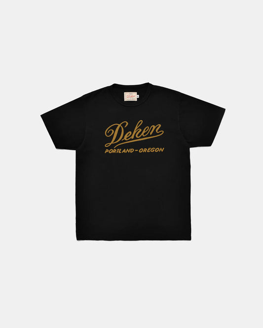 Vintage Script Tee - Black by Dehen 1920