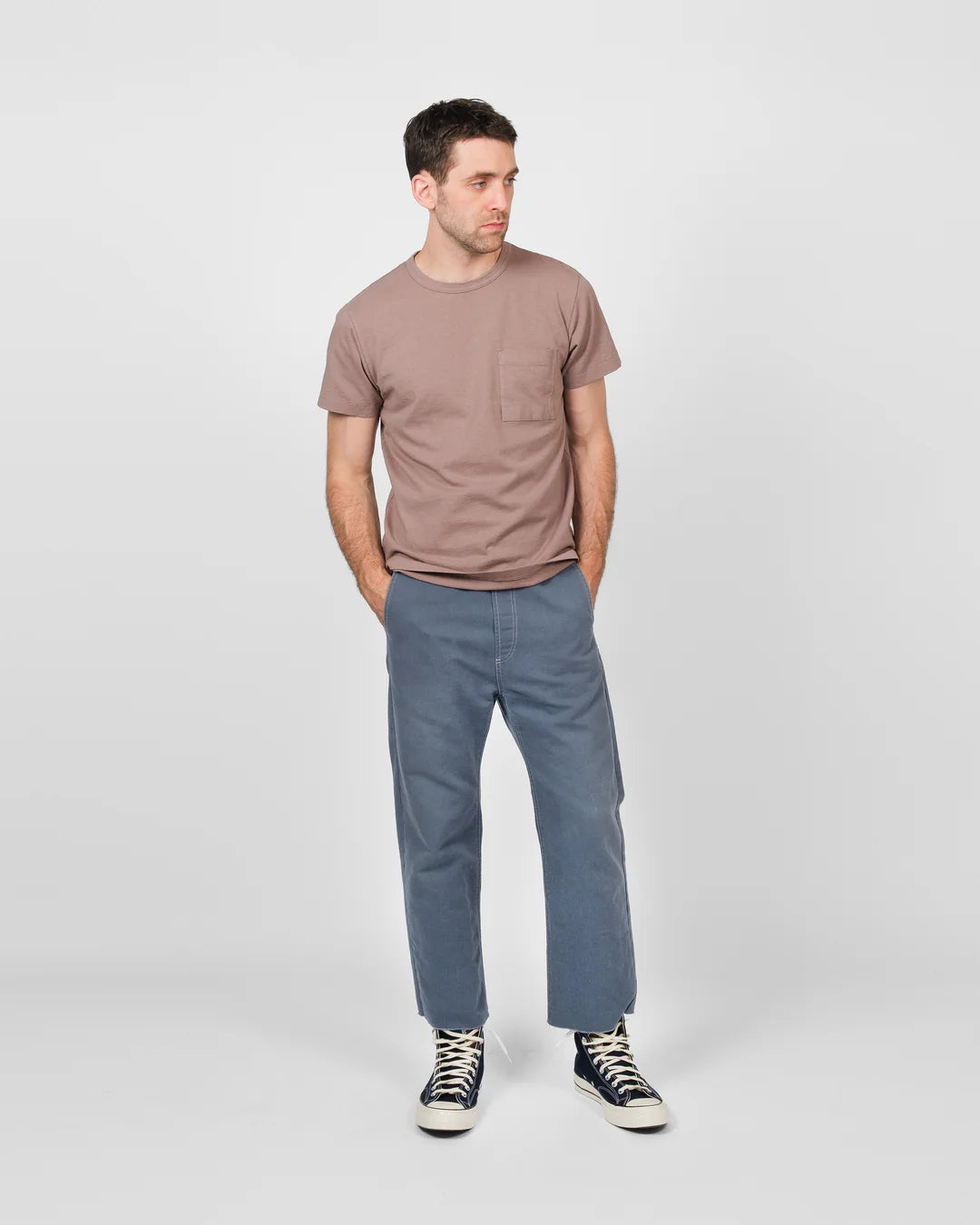 Single Pocket Tee - Putty by Dehen 1920