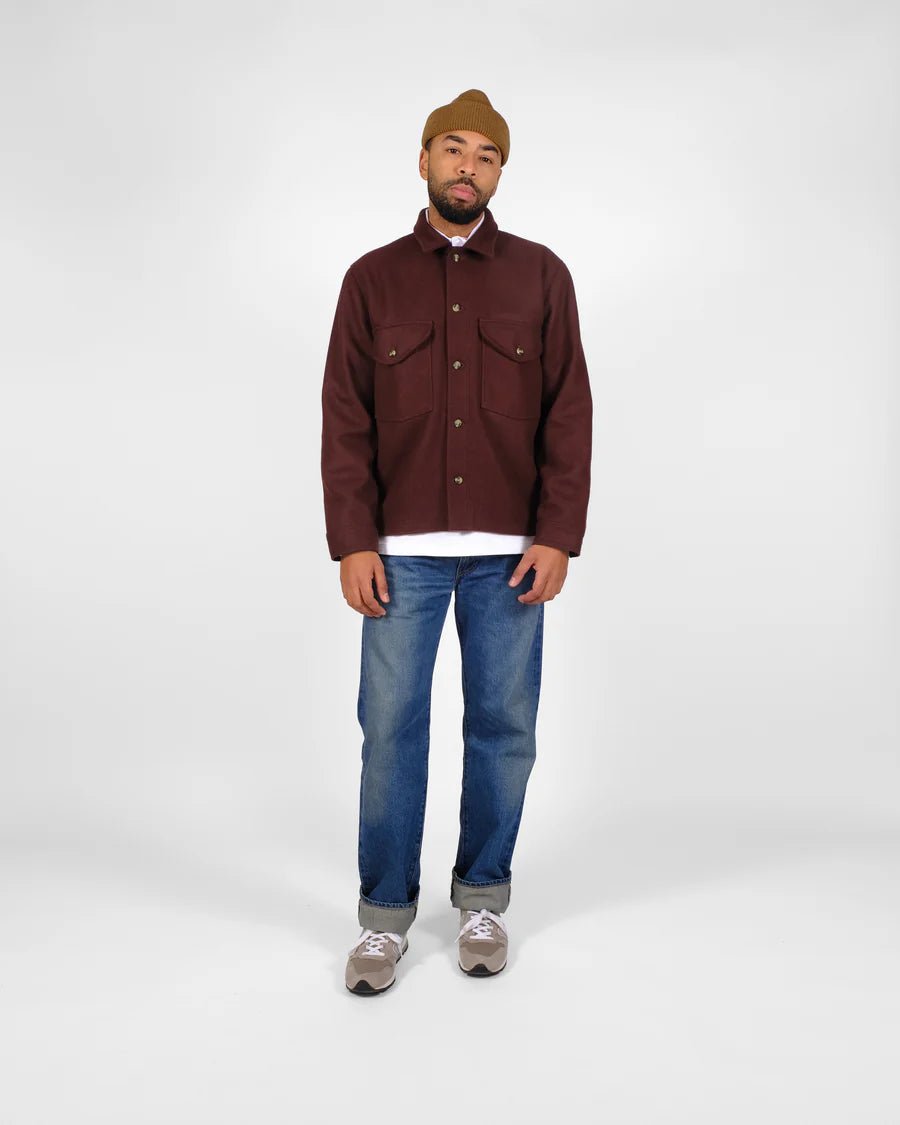 Skyline Overshirt - Dark Maroon