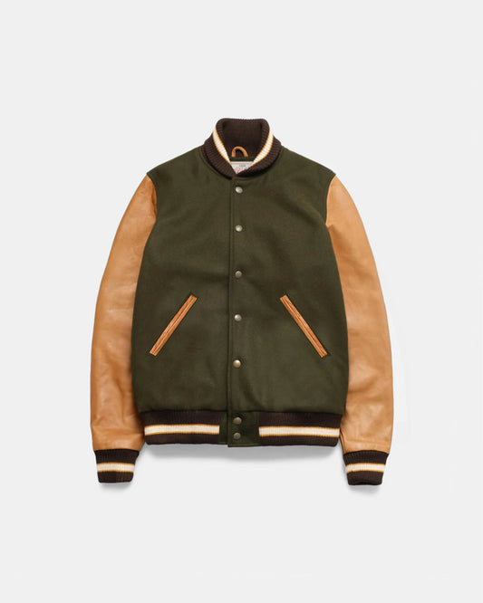 Varsity Jacket - Loden/Rust by Dehen 1920