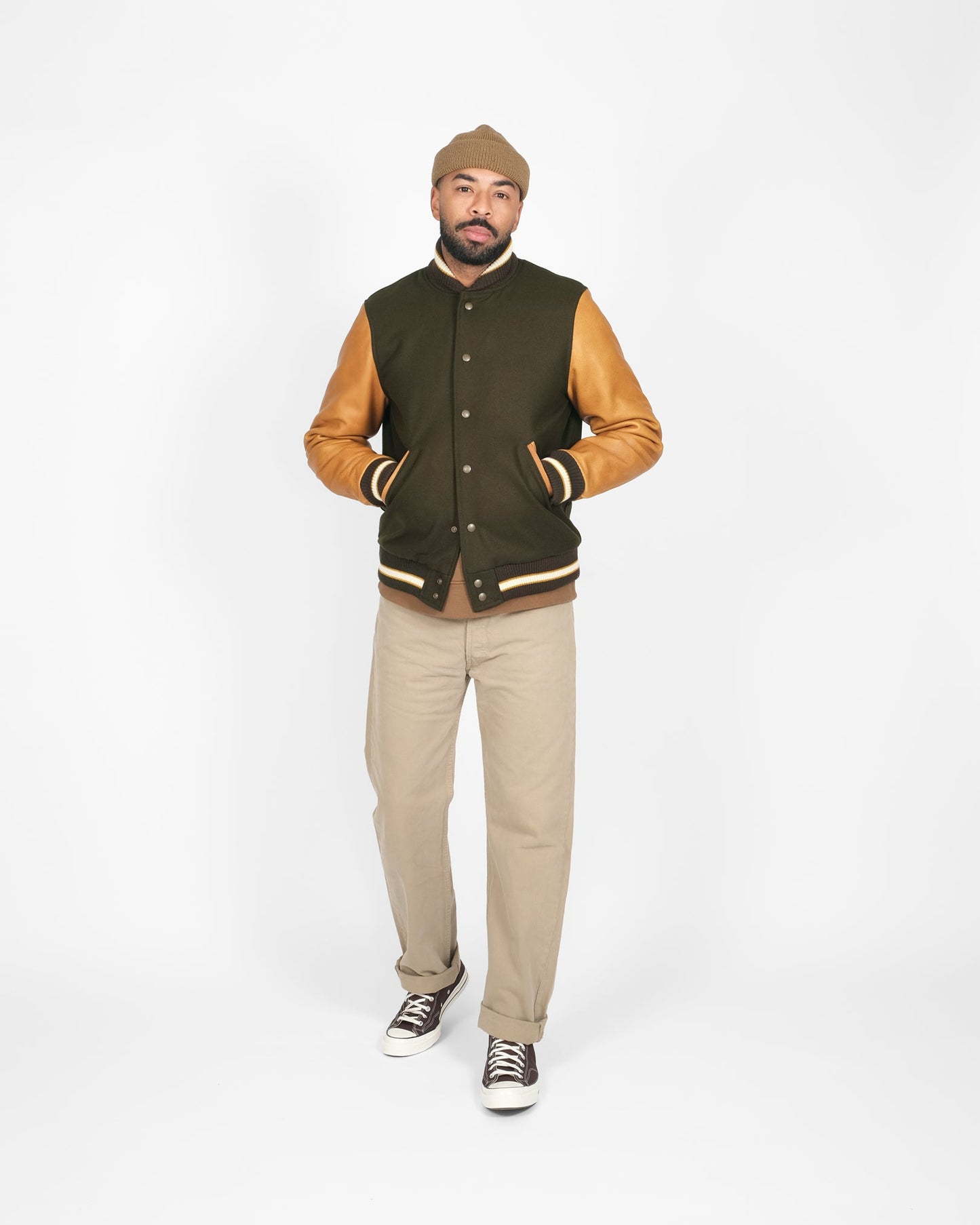 Varsity Jacket - Loden/Rust by Dehen 1920
