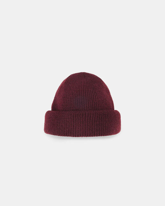 Wool Knit Watch Cap - Burgundy by Dehen 1920