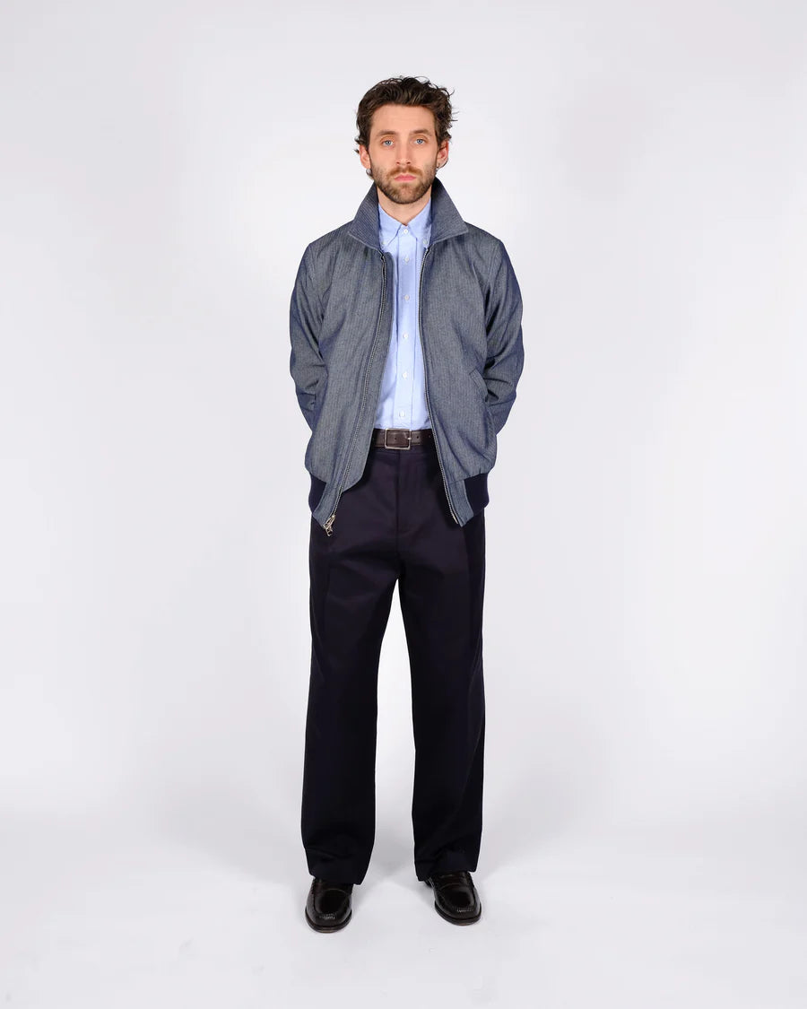 Weekender Jacket - Indigo Herringbone Bull Denim by Dehen 1920