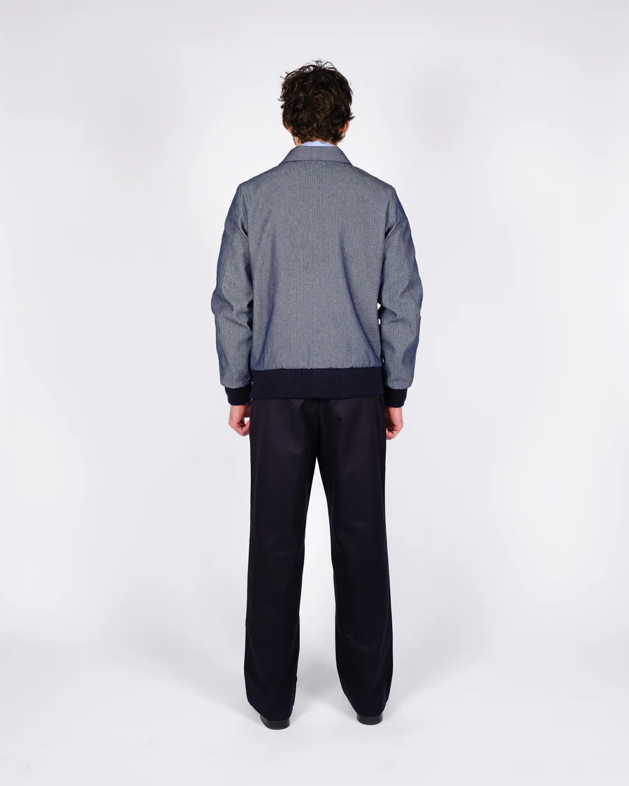 Weekender Jacket - Indigo Herringbone Bull Denim by Dehen 1920