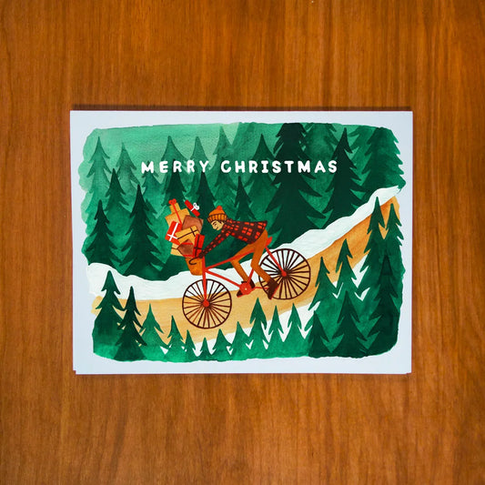 Christmas Bicycle Card by Pretty Bird Paper Co.