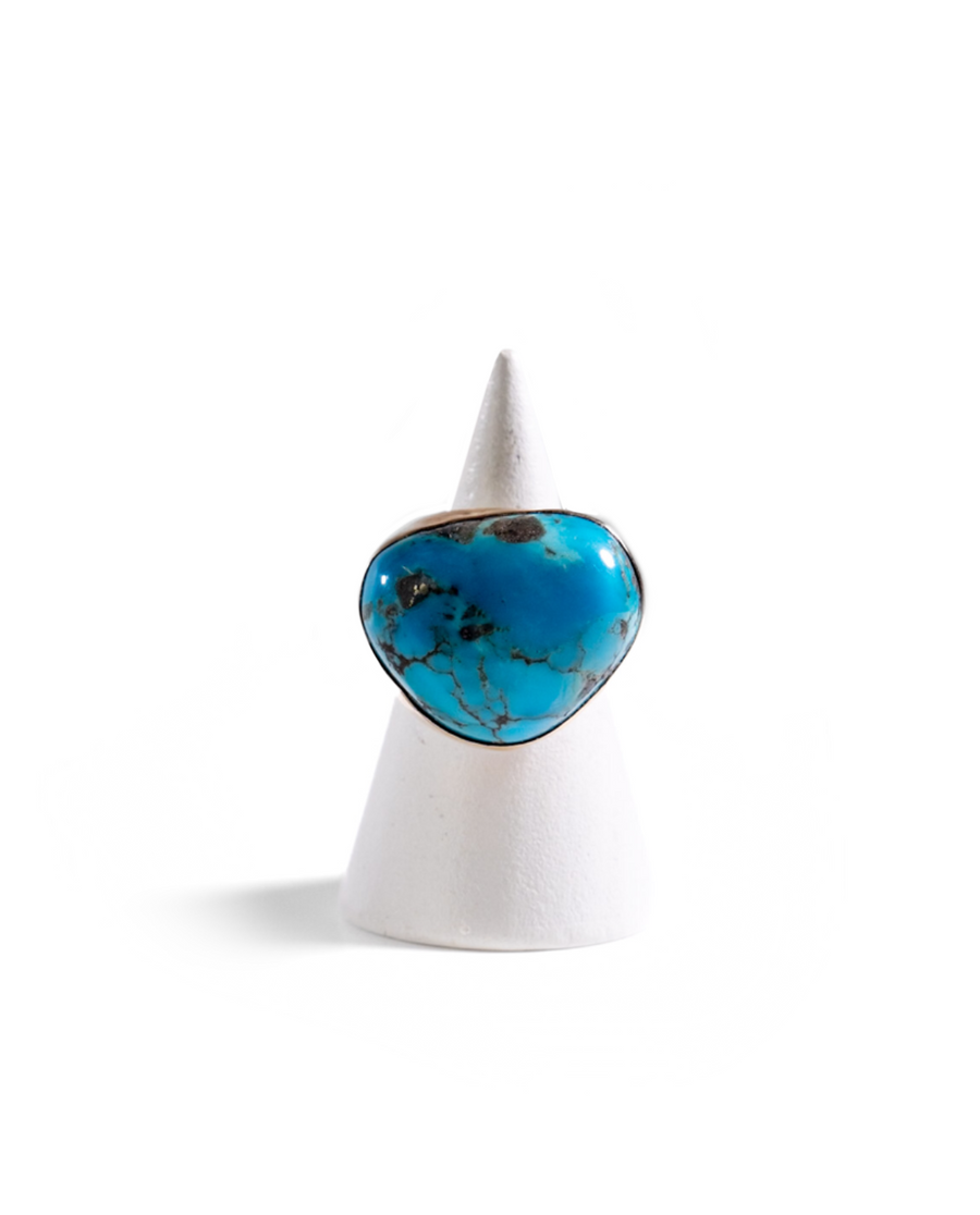 Turquoise 14K/SS Ring size 7.5 (KP-009) by Katie Peterson Jewelry