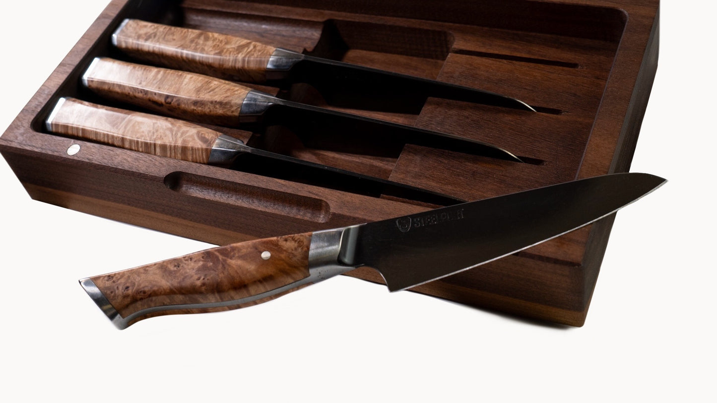 4-Piece Steak Knife Set by STEELPORT