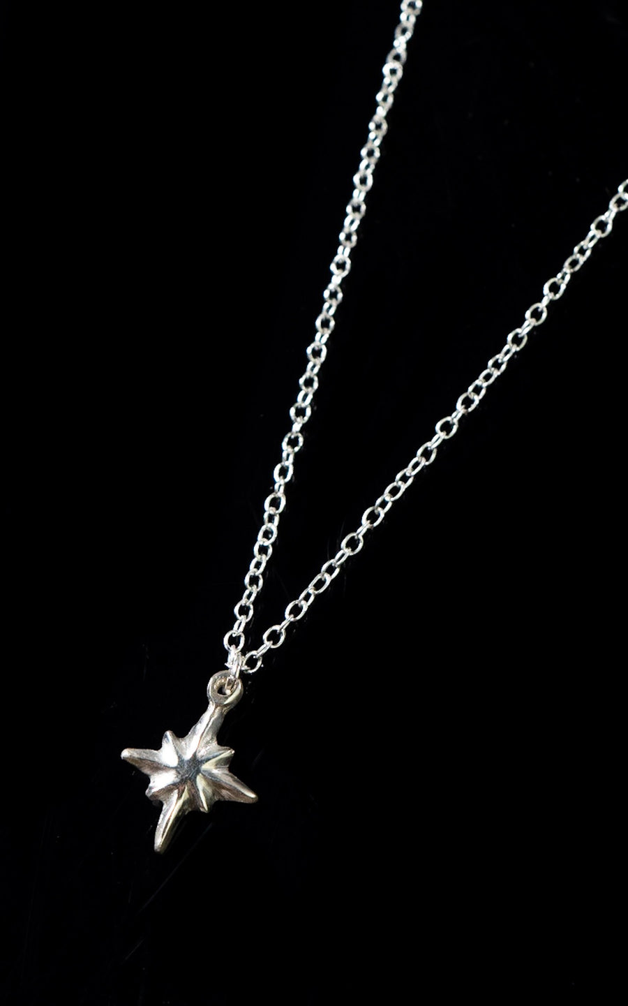 Silver Mini Star Charm Necklace by Iron Oxide
