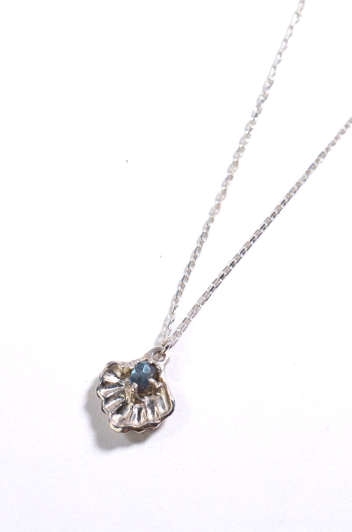 Silver & Labradorite Seashell Necklace by Iron Oxide