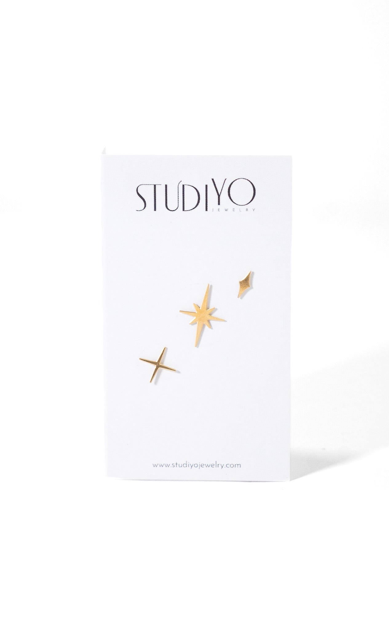 Star Studs (set of 3) 14k GP by Studiyo Jewelry