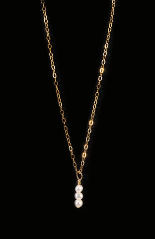 Lucy Necklace (14k GF) by Lace & Pearls Jewelry