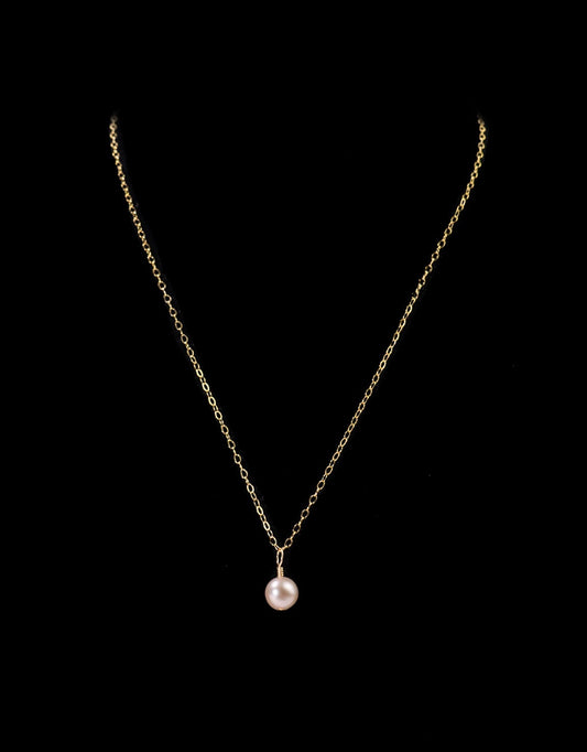 Pale Pink Pearl Addison Necklace by Lace & Pearls Jewelry