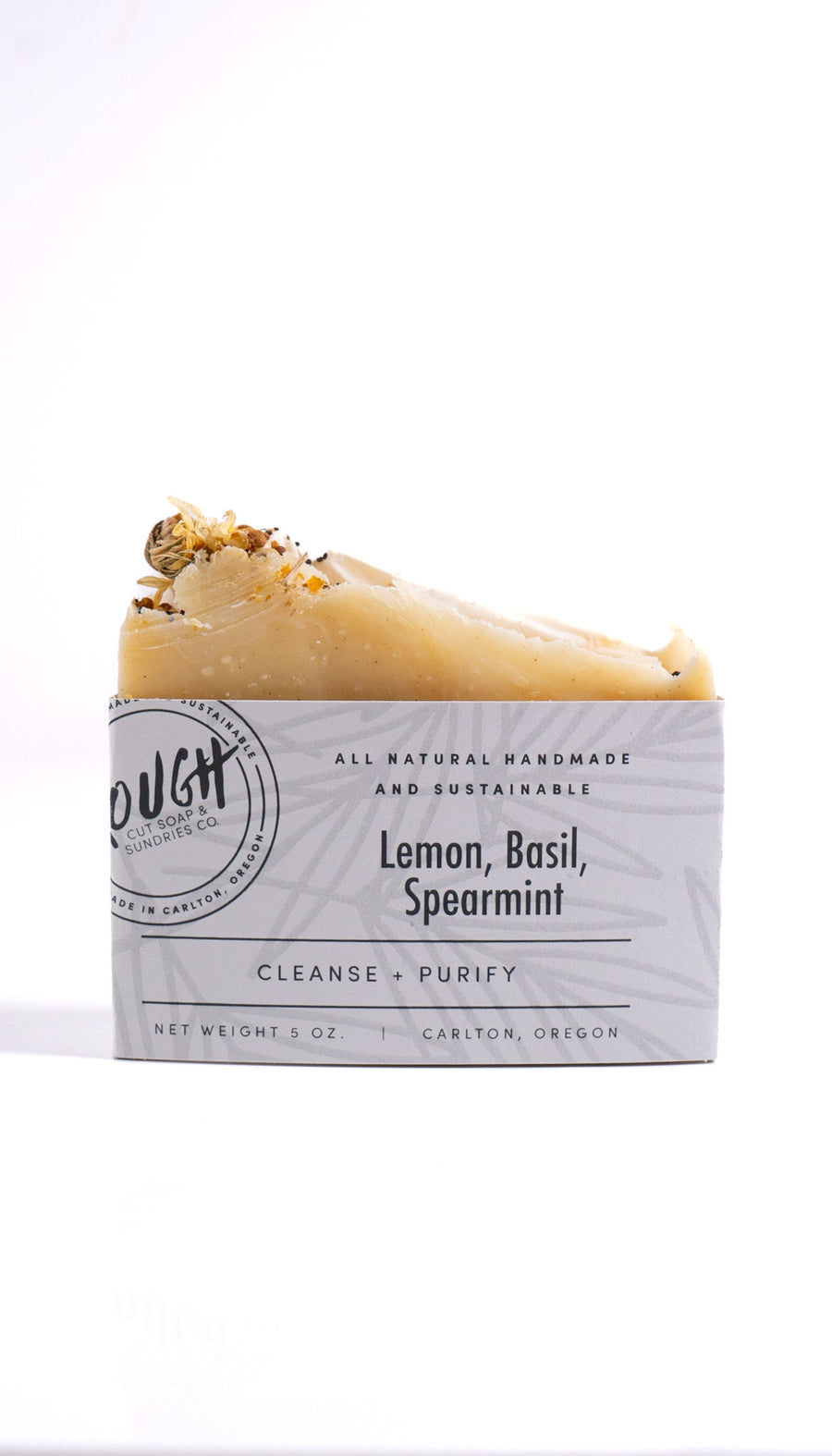 Lemon, Basil & Spearmint Soap Bar by Rough Cut Soap & Sundries