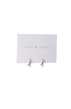 Crossbar Threader Earrings Gold Fill by Stoll & Heart