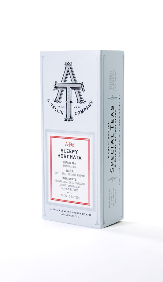 Sleepy Horchata Tea Carton by A. Tellin Company