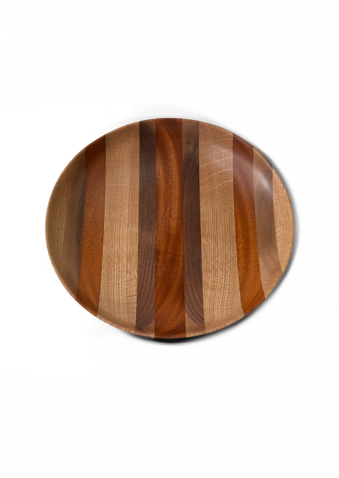 11.5x1.75in Walnut/Sapele/White Oak Shallow Bowl by Bowlsmith