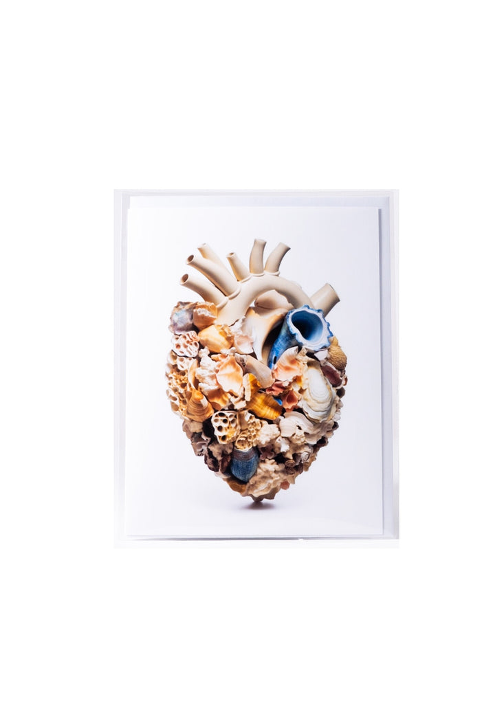 Sea Shells Heart Card by Lumbering Shenanigans