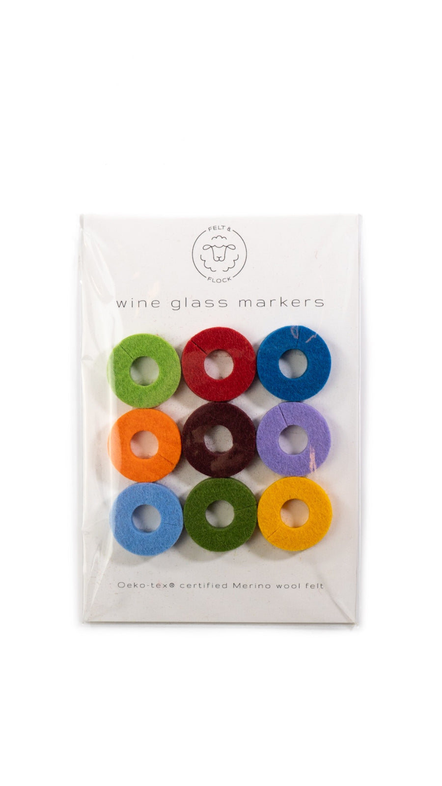 Wine Glass Markers (Set of 9) by Felt & Flock