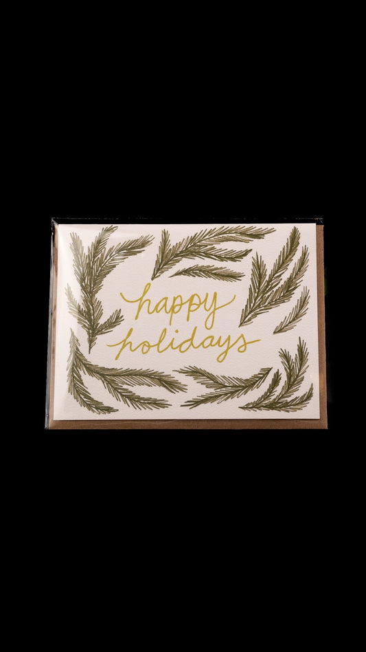 Happy Holidays Foliage Card by Maija Rebecca