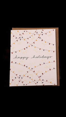 Happy Holidays Lights Card by Maija Rebecca