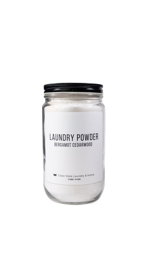 32oz Bergamot Cedarwood Laundry Powder by Clean Slate Laundry & Home