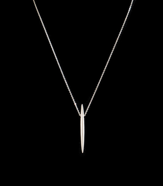 Modern Spike Necklace Satin Sterling Silver by VK Designs