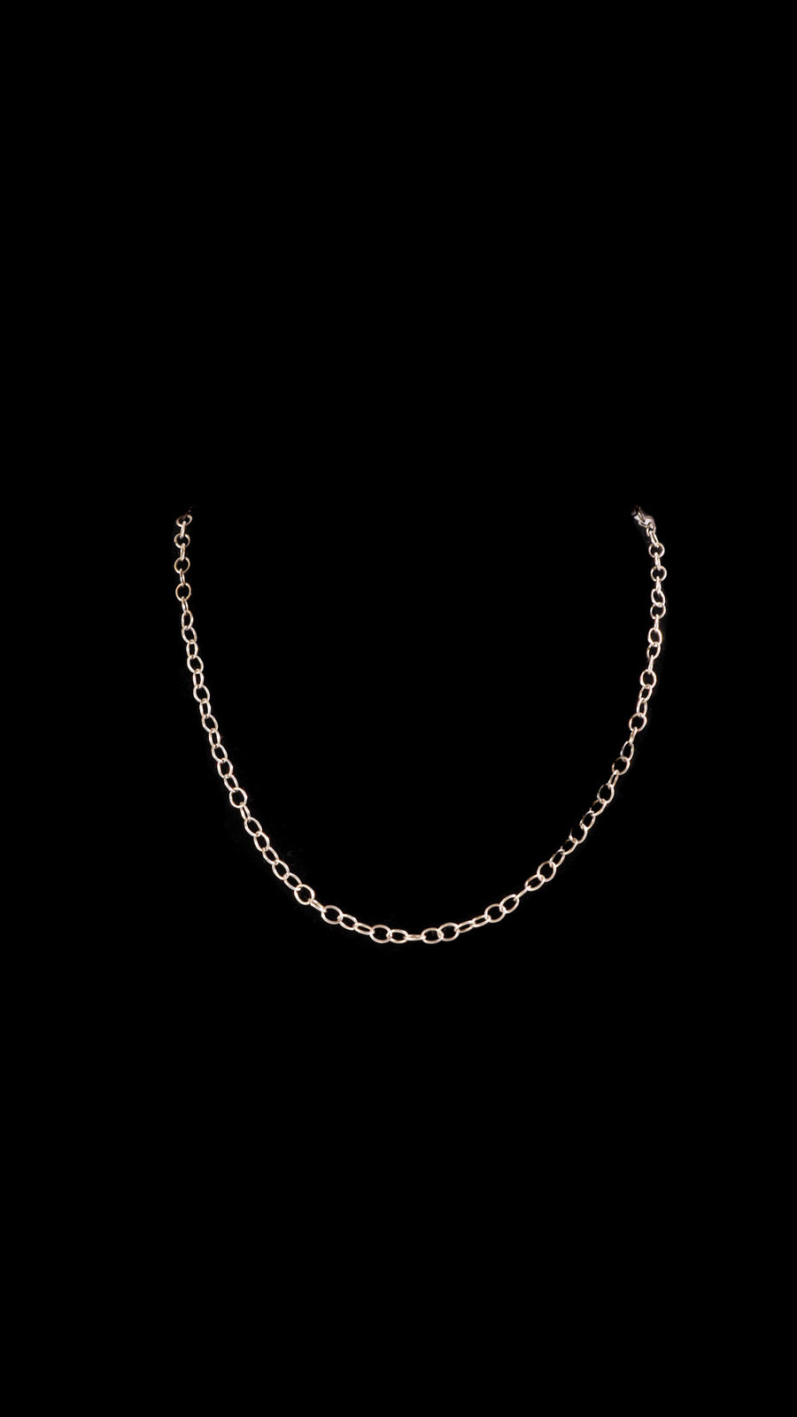 Round Chain Necklace Sterling Silver 18" by VK Designs