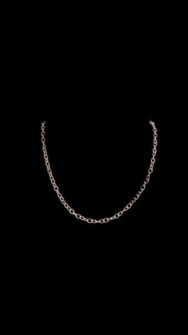 Round Chain Necklace Sterling Silver 18